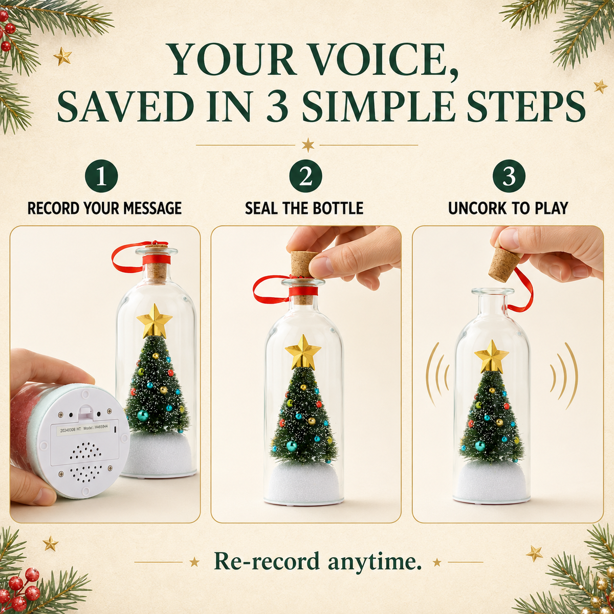 Zyrelise™ Record-a-Message Christmas Tree
