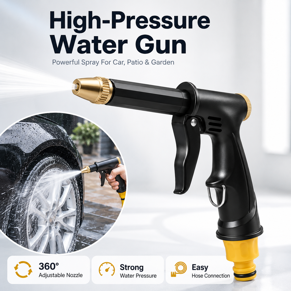 🔥55% OFF TODAY💦Powerful Turbo High-Pressure Water Cannon PremiumWater Gun for Cars & Gardens